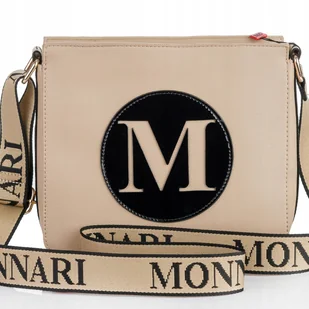 SPORTOWA Damska TOREBKA crossbody LISTONOSZKA MONNARI PREMIUM BEŻOWY - Torebki damskie - miniaturka - grafika 1