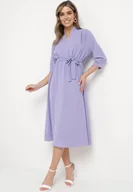 Sukienki - Jasnofioletowa Sukienka Rheniolea - miniaturka - grafika 1