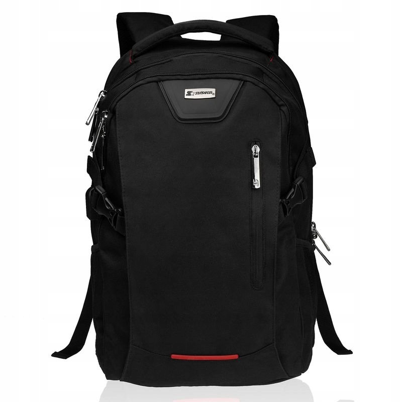 Plecak szkolny duży wielokomorowy Starter czarny