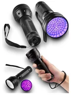 Latarki - MOCNA LATARKA UV TAKTYCZNA SZPERACZ DO BURSZTYNU BANKNOTÓW ALUMINIUM 51 LED - miniaturka - grafika 1