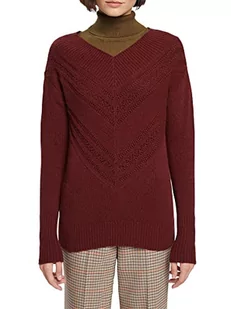 ESPRIT Collection Sweter damski 102EO1I333, 601/BORDEAUX RED 2, XL, 601/bordowy czerwony 2, XL - Swetry damskie - miniaturka - grafika 1