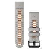 Akcesoria do zegarków - Garmin QuickFit 26 silikon (mglisty szary/pomarańczowy) - miniaturka - grafika 1