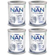 Mleko modyfikowane - Nestle Nan Optipro Plus 3 HM-O Produkt na bazie mleka junior dla dzieci po 1. roku Zestaw 4 x 800 g - miniaturka - grafika 1