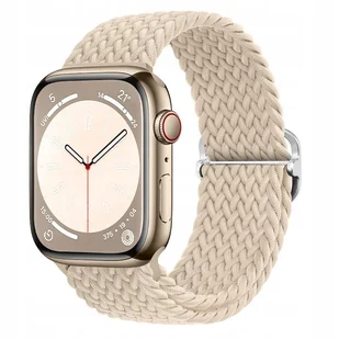 PLECIONY PASEK DO APPLE WATCH 10 9 8 7 6 SE 40mm 41mm 42mm BEŻOWY - Akcesoria do smartwatchy - miniaturka - grafika 1
