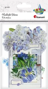 Naklejki foliowe Kwiaty niebieskie 30szt - Titanum - Szkolne artykuły papiernicze - miniaturka - grafika 1