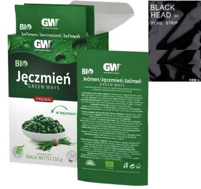 Zielony jęczmień Green Ways w tabletkach 200 szt.70g Zielonki sok z liści