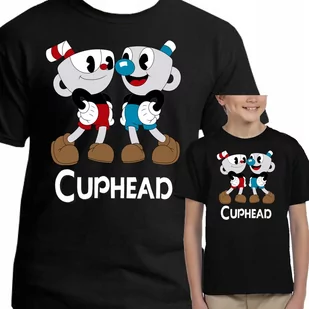 3167 CUPHEAD KOSZULKA DZIECIĘCA GRA CZARNA 152 - Moda i Uroda OUTLET - miniaturka - grafika 1