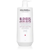 Szampony do włosów - GOLDWELL_Dualsenses Blondes & Highlights Anti-Yellow Shampoo szampon do włosów blond neutralizujący żółty odcień 1000ml - miniaturka - grafika 1