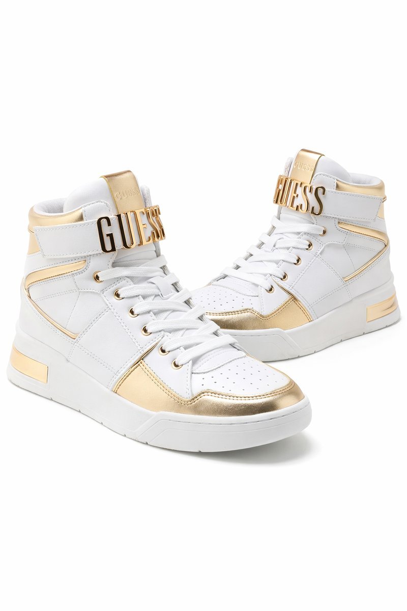 GUESS DAMSKIE PÓŁBUTY BIAŁO - ZŁOTE NA CO DZIEŃ 36 1I1E