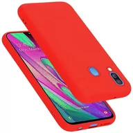 Etui i futerały do telefonów - Pokrowiec Do Samsung Galaxy A40 Etui w LIQUID CZERWONY TPU Silikon Case Cover Obudowa Ochronny Cadorabo - miniaturka - grafika 1