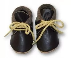 Buty dla dziewczynek - Ekotuptusie Mokasyny Czekol. Buciki,Paputki Roz.16 - grafika 1