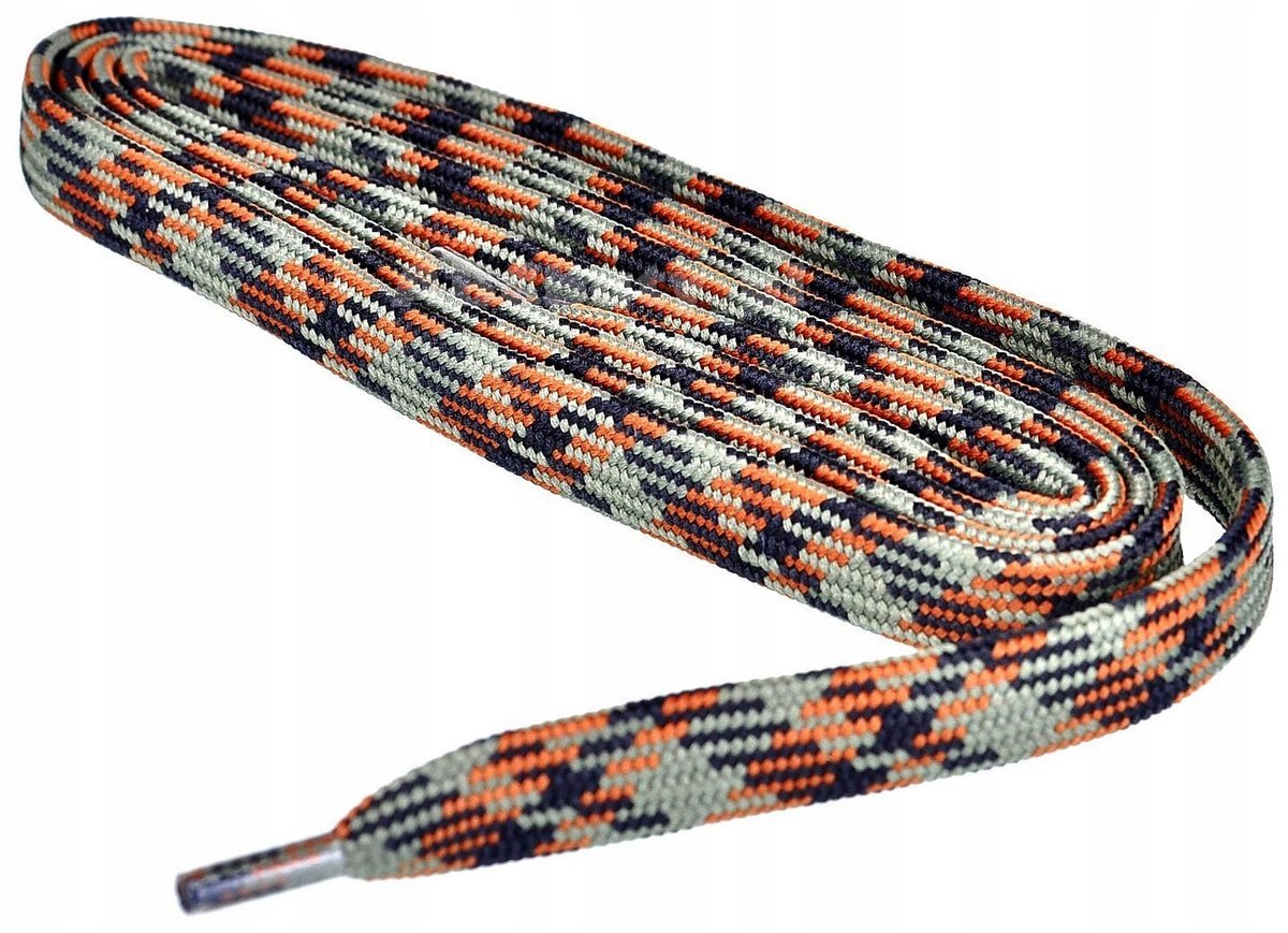 Sznurowadła BHP outdoor KHAKI OLIWKOWE Melanż SZEROKIE 0,9 Sznurówki 120 CM