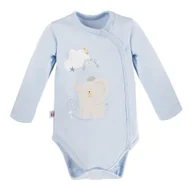 Body dla niemowląt - EWA 728289 MELLOW Body DŁ rozpinane niebieskie 50 - miniaturka - grafika 1