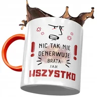 Kubki - Kubek Pomarańczowy Dla Brata na Urodziny Prezent z Nadrukiem ze Zdjęciem + Opakowanie na prezent (wzór 02) - miniaturka - grafika 1