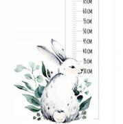Naklejki na ścianę - Naklejka ścienna miarka wzrostu królik zajączek - miniaturka - grafika 1