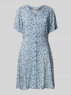 Sukienka mini o kroju regular fit z czystej wiskozy model ‘EVIDA’ - Sukienki - miniaturka - grafika 1