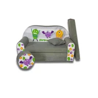 Łóżeczka i kojce - BEZPIECZNA SOFA PIANKOWA KANAPA DZIECI MATERAC PODUSZKA ŁÓŻECZKO PUFA MONSTERS - miniaturka - grafika 1