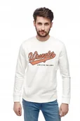 Bluzy męskie - WRANGLER LOGO SWEAT OFF WHITE W6A5HA737 S - Wrangler - miniaturka - grafika 1
