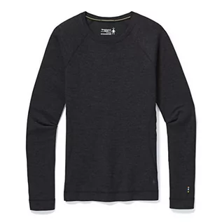 Koszulki i topy damskie - Smartwool Damskie Merino 250 Baselayer Crew Boxed Termiczne topy, węgiel drzewny wrzos, L - grafika 1