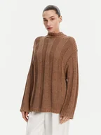 Swetry damskie - Tommy Hilfiger Sweter WW0WW44486 Brązowy Relaxed Fit - miniaturka - grafika 1