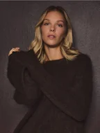 Moda i Uroda OUTLET - Reserved - Sweter z moherem - ciemnobrązowy - miniaturka - grafika 1