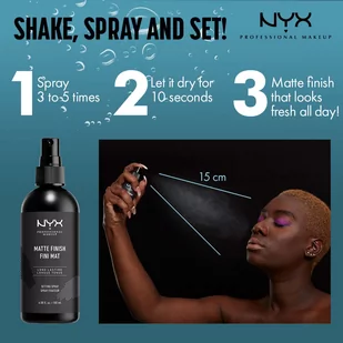 NYX professional makeup Professional Makeup - MATTE FINISH FINI MAT - Utrwalający Spray matujący do makijażu - Utrwalacze do makijażu - miniaturka - grafika 8