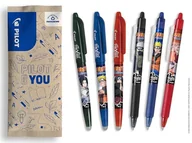 Długopisy - PILOT x NARUTO - Pudełko 3 szt. FriXion Ball + 3 szt. FriXion Ball Clicker - Wymazywalny długopis - Naruto Shipudden Limited Edition - Długopisy kulkowe wielokrotnego napełniania - Czarny, Niebieski, - miniaturka - grafika 1
