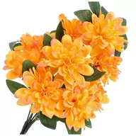 Sztuczne kwiaty - Bukiet 9 Dalia Duża Ciepło-Żółty KR289G - miniaturka - grafika 1