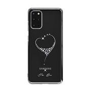 Etui i futerały do telefonów - Kingxbar Wish Series etui ozdobione oryginalnymi Kryształami Swarovskiego Samsung Galaxy S20+ (S20 Plus) srebrny - miniaturka - grafika 1