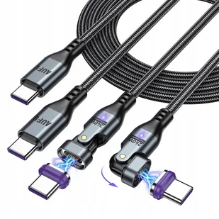 Kabel Magnetyczny USB-C Ruchomy 240W 1,8m 2.szt - Kable USB - miniaturka - grafika 1
