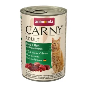 animonda Carny mokra karma dla kota dorosłego 6x400 g Wołowina, sarnina i brusznica - Mokra karma dla kotów - miniaturka - grafika 1