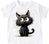 Koszulki dla dziewczynek - Koszulka z kotem dla dziecka KOTECZEK17 - miniaturka - grafika 1