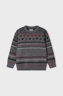 Swetry dla chłopców - Mayoral sweter dziecięcy kolor szary - miniaturka - grafika 1