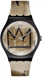 Zegarek Zegarek Swatch SUOZ355 UNTITLED BY JEAN-MICHEL BASQUIAT - Zegarki męskie - miniaturka - grafika 1