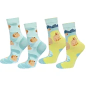 Skarpetki damskie - Skarpetki Damskie Męskie SOXO kapibara w kąpieli - 2 pary-35–40 - miniaturka - grafika 1