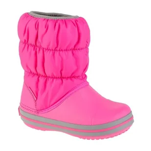 Buty Crocs Winter Puff Boot Jr 14613-6TR różowe - Buty dla dziewczynek - miniaturka - grafika 1