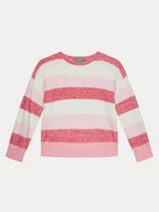 Swetry dla chłopców - United Colors Of Benetton Sweter 15V8Q107A Różowy Regular Fit - miniaturka - grafika 1
