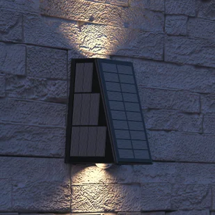 Calex Solar - kinkiet zewnętrzny LED Matera, up/down, czarny - Lampy ogrodowe - miniaturka - grafika 1