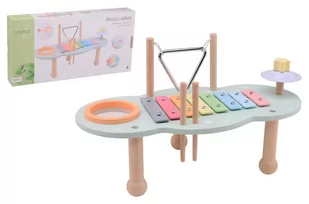 Drewniany muzyczny stolik z instrumentami Joueco - Instrumenty muzyczne dla dzieci - miniaturka - grafika 1