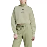 Bluzy damskie - adidas Damska bluza z polaru z haftem z logo z haftem, L - miniaturka - grafika 1