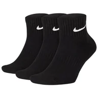 Skarpetki damskie - Nike, Skarpety sportowe, 3-pack, Everyday Cushion Ankle SX7667 010, czarny, rozmiar 42/46 - miniaturka - grafika 1
