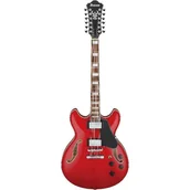 Gitary elektryczne - Ibanez AS7312-TCD Transparent Cherry Red Gitara Semi-Hollow Body 12-sto strunowa - miniaturka - grafika 1