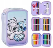 Piórniki - Piórnik trzykomorowy rozkładany potrójny z wyposażeniem Stich STITCH Andzia - miniaturka - grafika 1