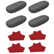 Akcesoria do okularów - ZESTAW 8 PRODUKTÓW - 4x Etui na okulary grafitowe + 4x Ściereczka z mikrofibry - miniaturka - grafika 1