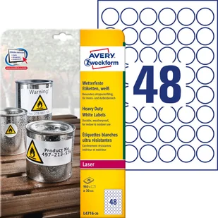 Avery Zweckform Zweckform Heavy Duty A4 30mm (L4716-20) - Etykiety do drukarek - miniaturka - grafika 2