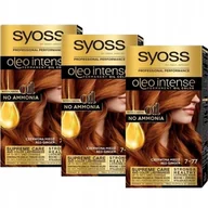 Farby do włosów i szampony koloryzujące - Syoss Oleo Intense Farba 7-77 Czerwona Miedź x3 - miniaturka - grafika 1