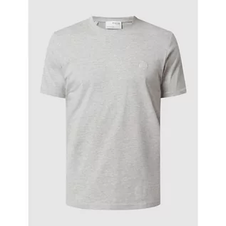 Koszulki męskie - T-shirt z dodatkiem wiskozy model Moss - Selected Homme - grafika 1