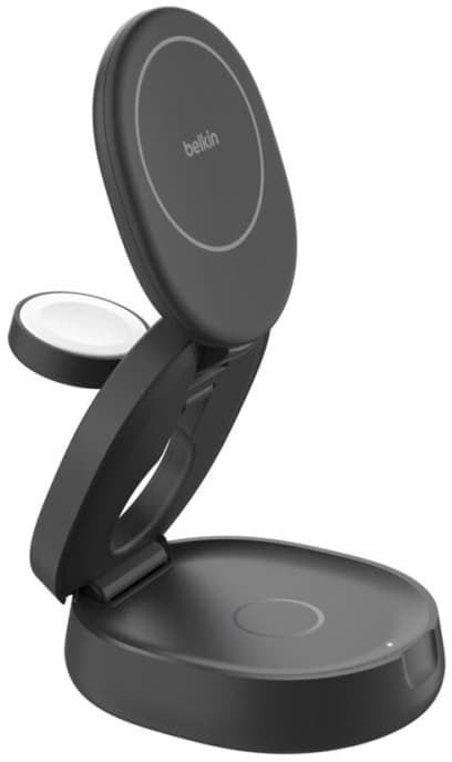 Belkin Ładowarka magnetyczna 3w1, składana, Qi2 15W, zasilacz 36W, czarna WIZ034KQBK