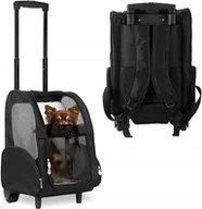 Plecaki - Plecak transporter dla psa tkanina Kopeks czarny M 48 cm x 30 cm x 33 cm - miniaturka - grafika 1