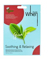 Maseczki do twarzy - WHEN WHEN Vege Maska na twarz w płacie Green Tea Soothing & Relaxing 23ml - miniaturka - grafika 1